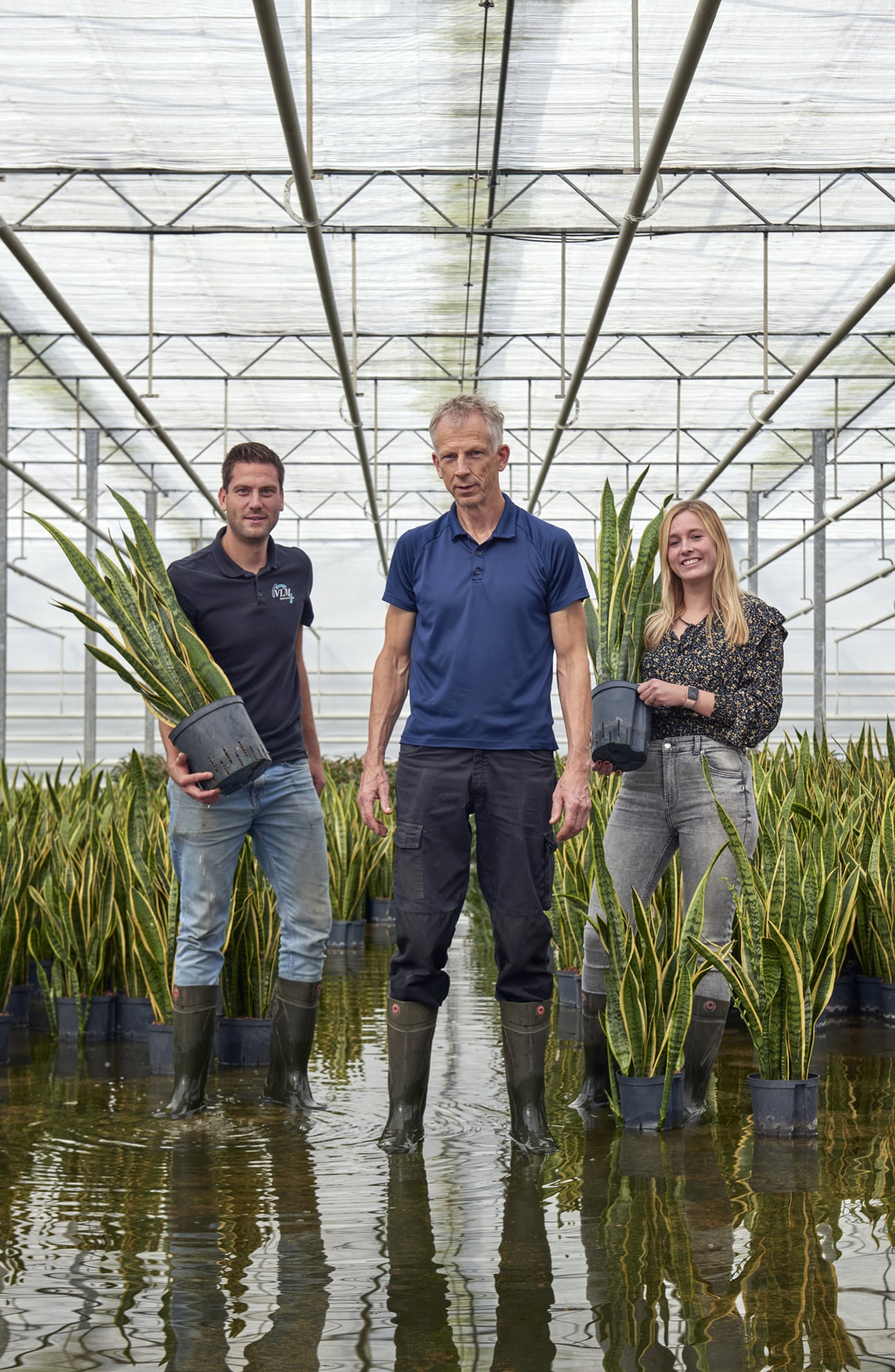 VLM collega's leverancier planten op hydrocultuur