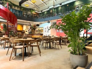 Planten in het restaurant van Union House in Utrecht